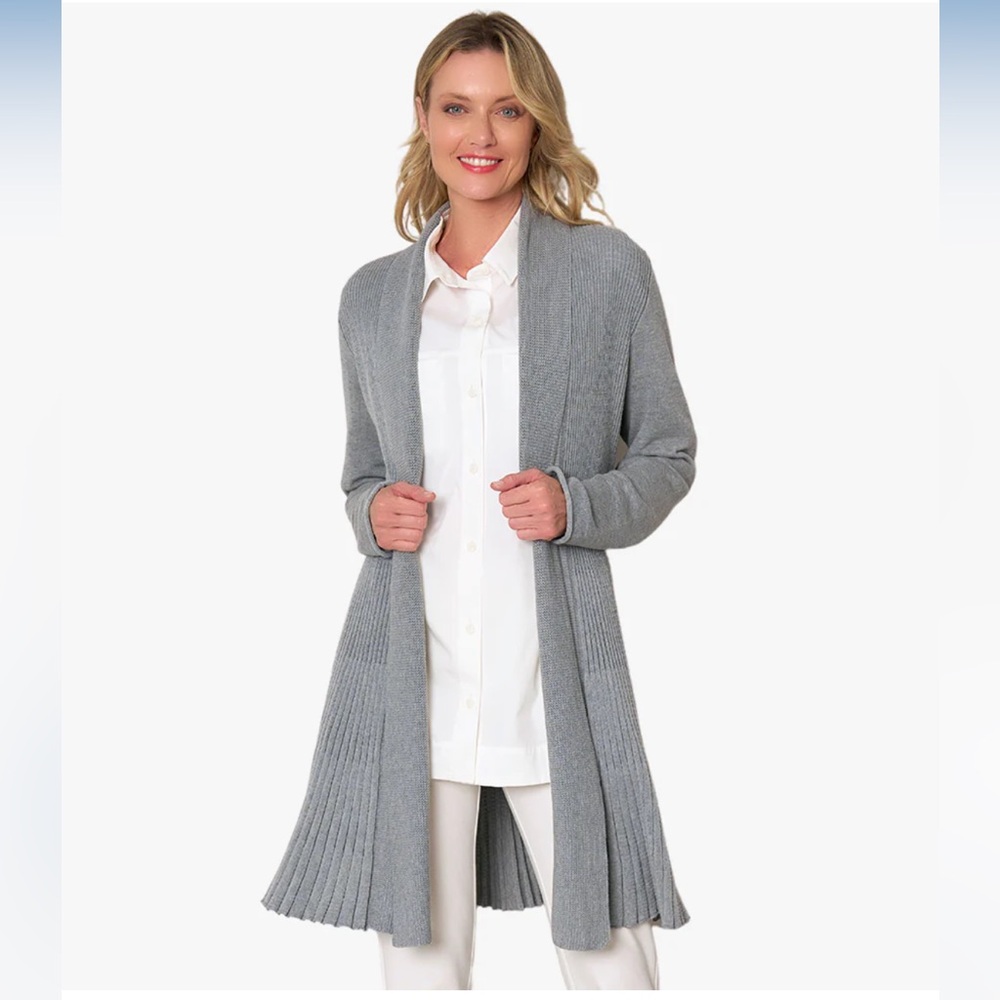 NWT Stella Carakasi Gray Cardigan, size L